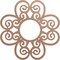 Ekena Millwork Cohen Wood Fretwork Pierced Ceiling Medallion, Wood (Paint Grade), 36"OD x 12 1/4"ID x 3/8"T CMWP36X36X0375COMF - alternate 1